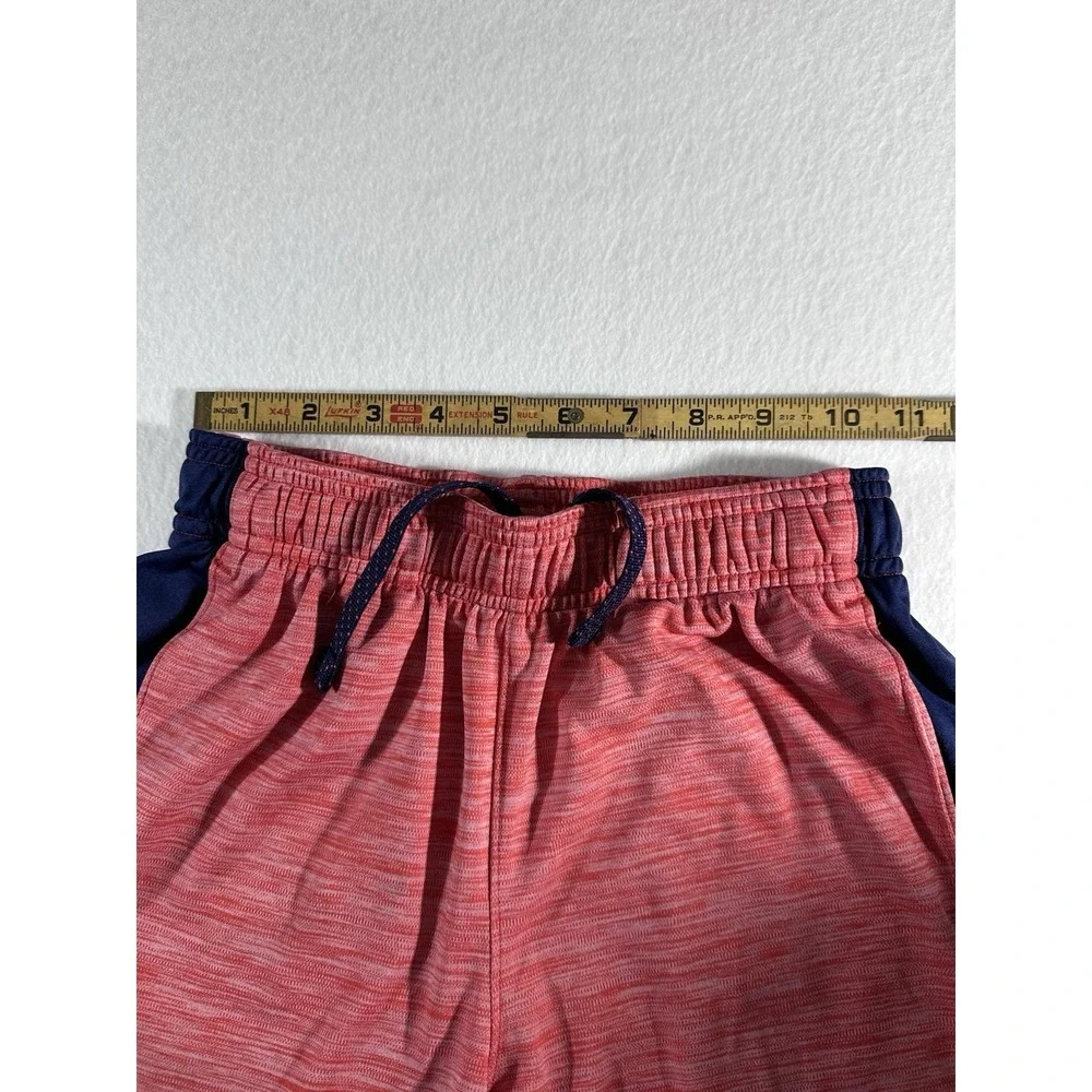 Under Armour Boys Shorts Medium YMD Red Blue Athletic Basketball Gym Loose Fit